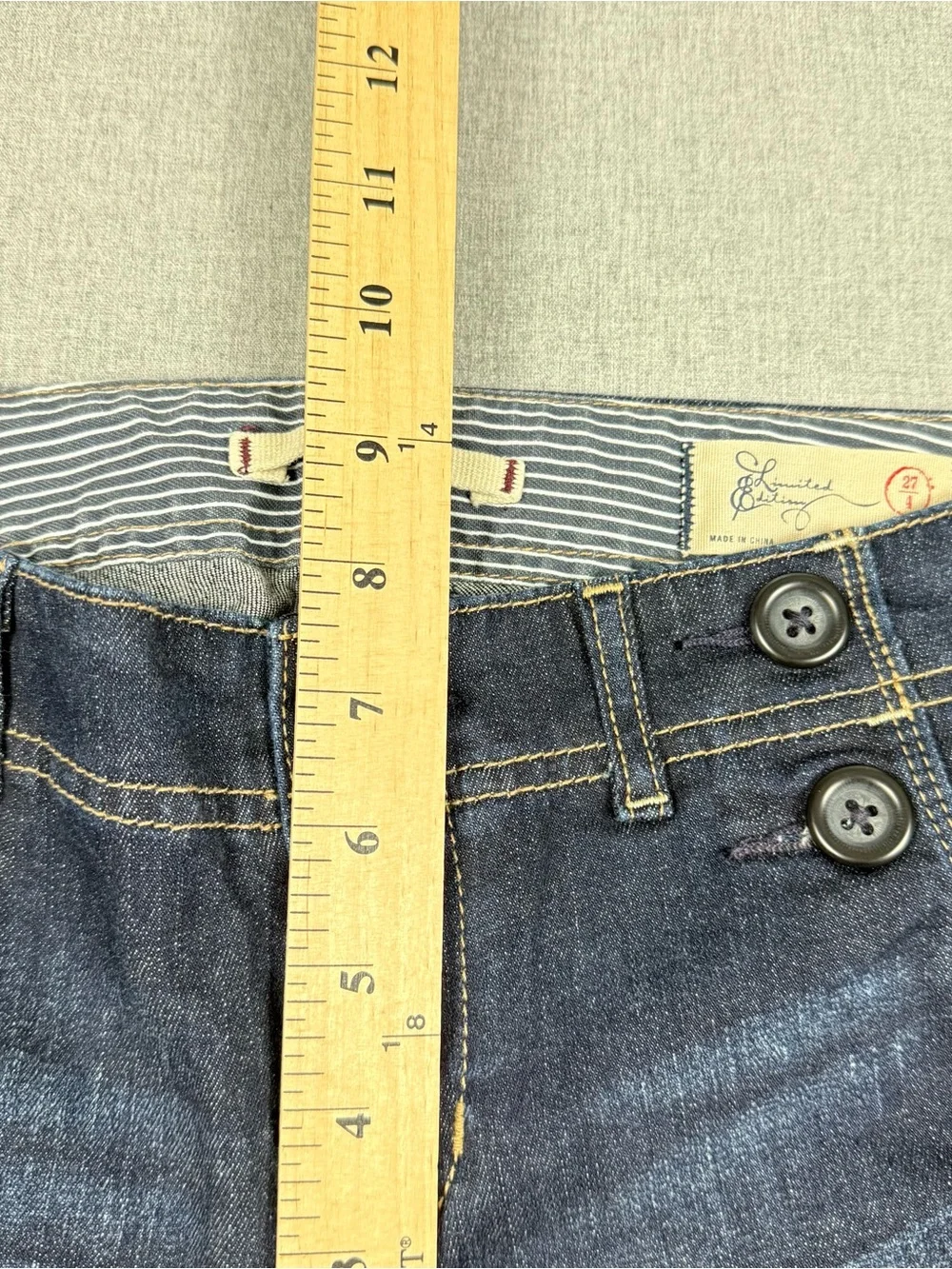 Gap Limited Edition Denim Bermuda Jorts 27/4 Y2K Nautical Button Low Rise